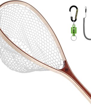 SF Fly Fishing Landing Net Soft Rubber Mesh Trout Net Catch and Release Net